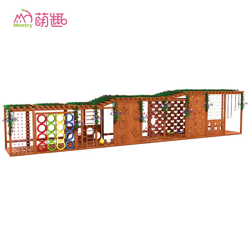 Climbing Nets Factory - Moetry Preschool Backyard Wooden Climbing Nets