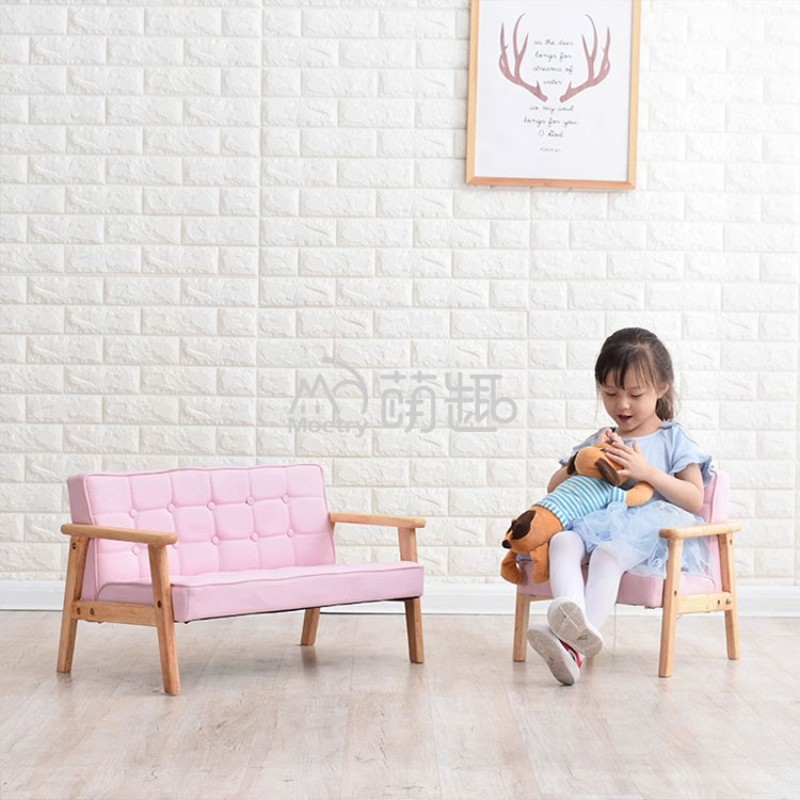 Lounge Sofa Factory - Moetry Modern 2-Seater Pink Linen Sofa