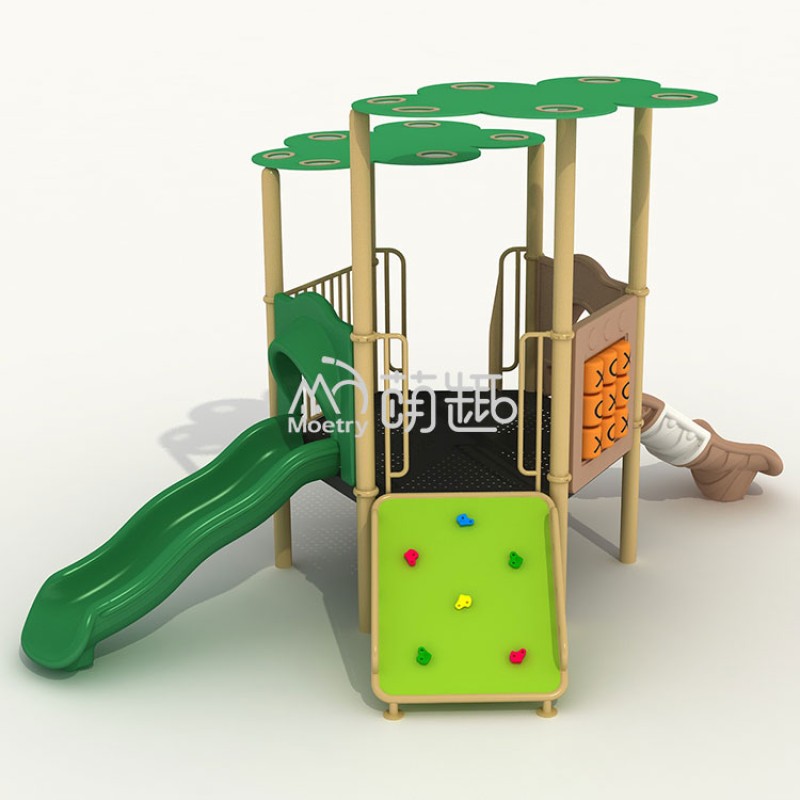 Playground Equipment Supplier - Moetry Forest Themed Budget Steel Slide