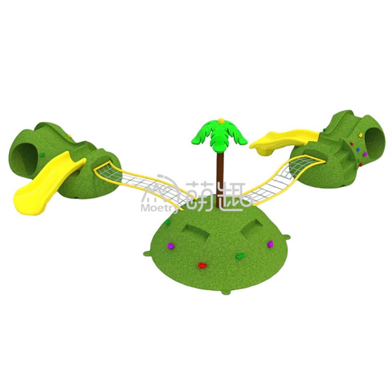 Play Mounds Supplier - Moetry Grass on Mounds Tunnel Slide Natural