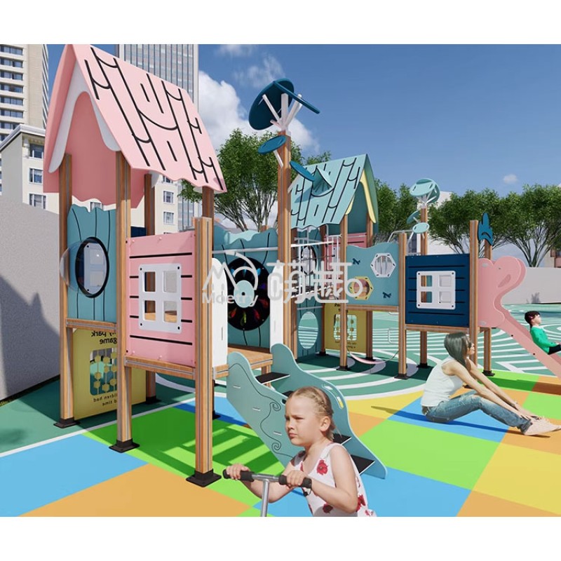Playground Equipment Manufacturer - Moetry Yellow Daycare Outdoor Play Structure