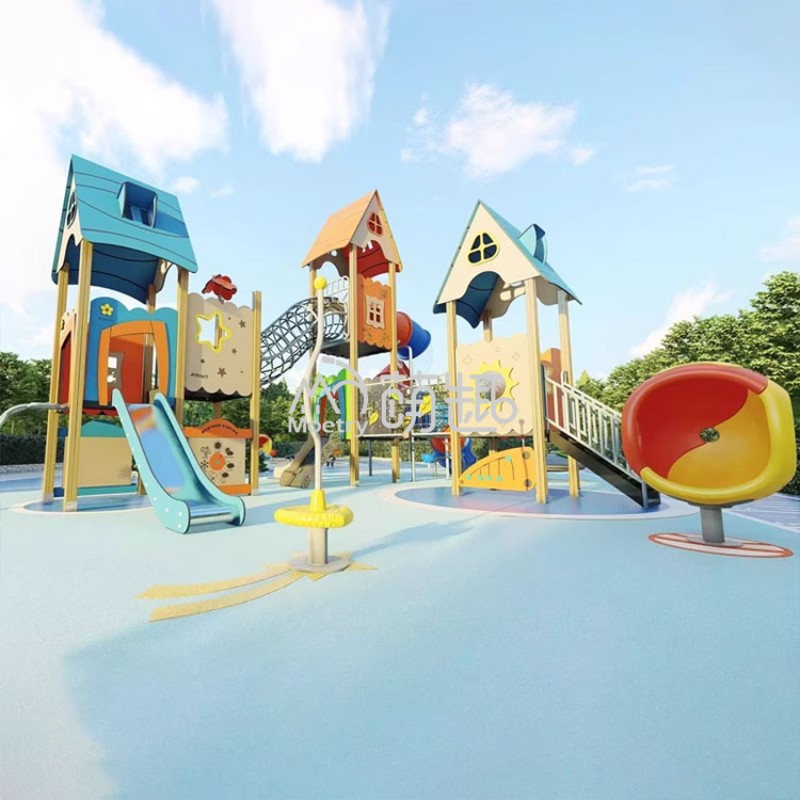 Playground Equipment Manufacturer - Moetry Yellow Daycare Outdoor Play Structure