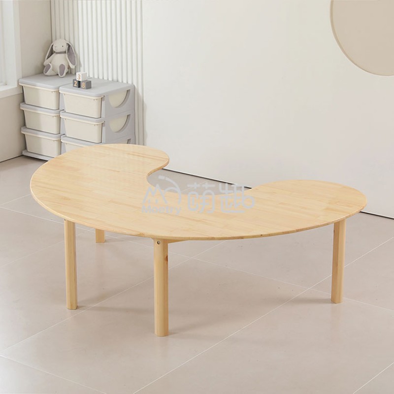 Kidney Table Factory - Moetry Kidney-Shaped Wooden Activity Table