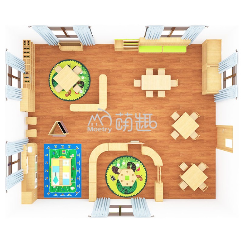 Preschool Furniture Supplier - Montessori Classroom Layout Table Chair Set