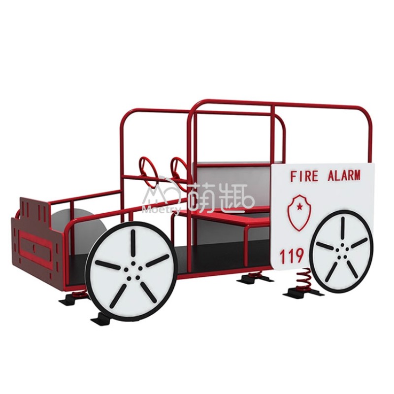 Spring Rider Manufacturer - Moetry Large Fire Truck Spring Rider Plastic