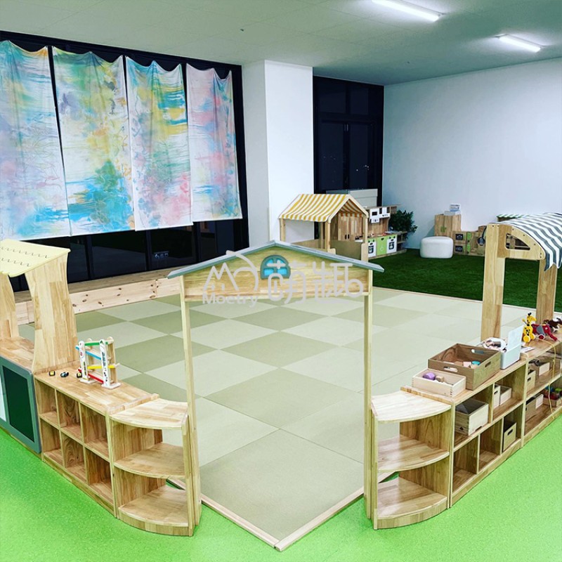 Library Furniture Factory - Moetry Hot Rubber Wood Daycare Furniture