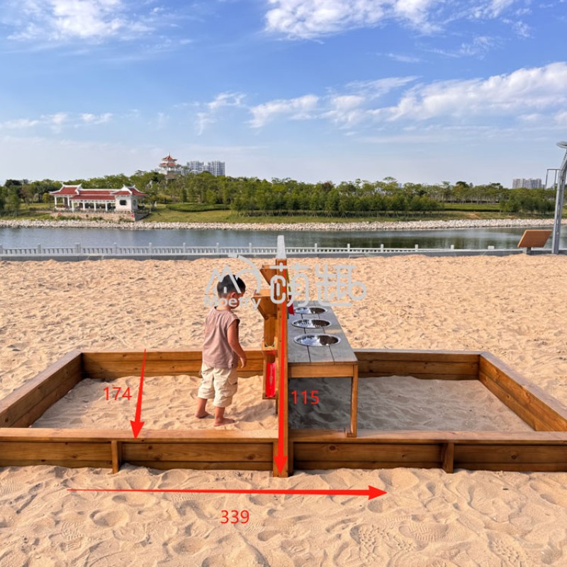 Sandpit Wall Factory - Moetry Kids Wooden Double Sided Sandpit