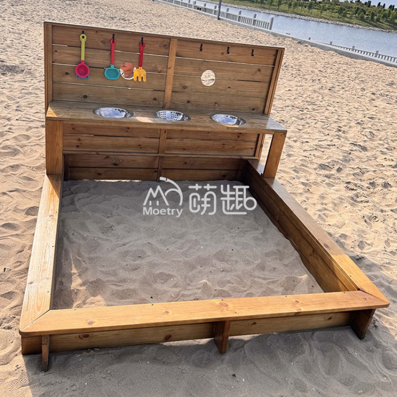 Sandpit Wall Factory - Moetry Kids Wooden Double Sided Sandpit