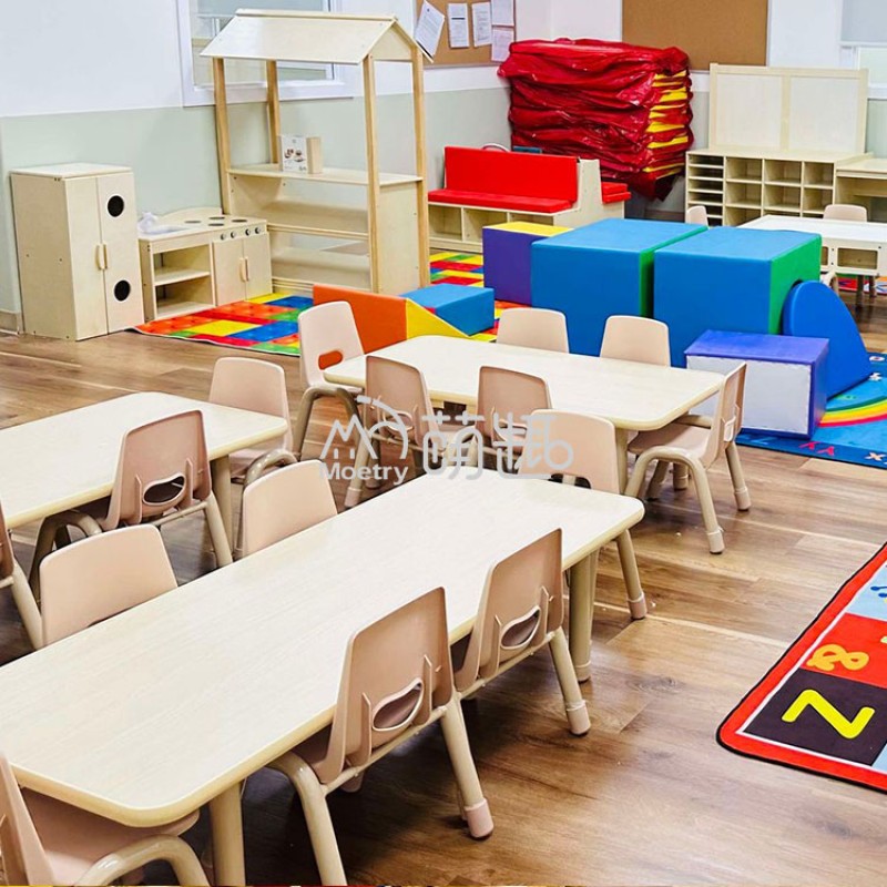 Daycare Furniture Factory - Montessori Safety Preschool Table Chair Set