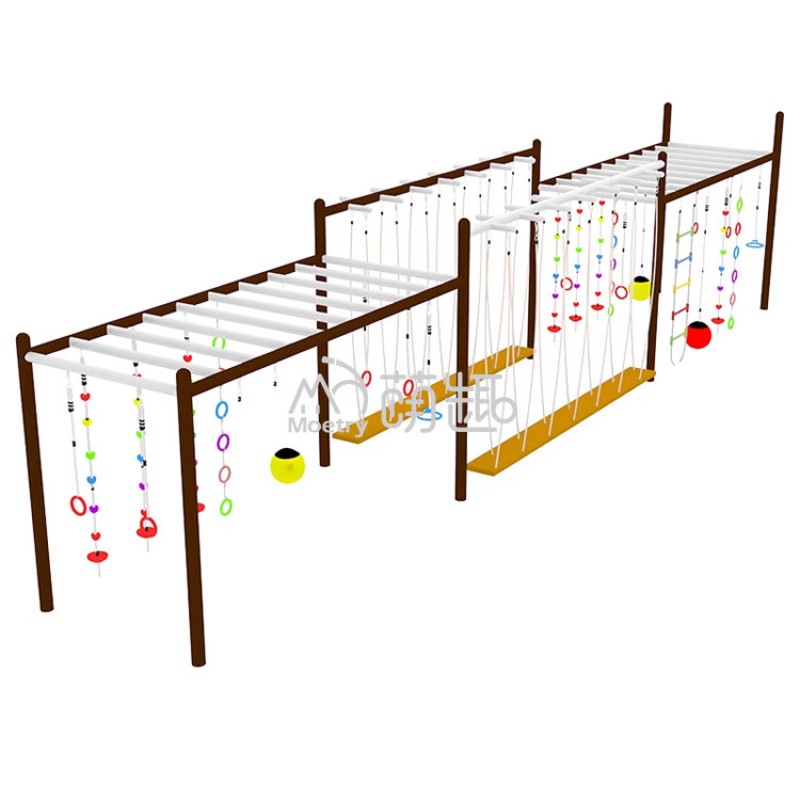 Monkey Bar Factory - Moetry Kids Outdoor Monkey Bar Metal Swing Frame