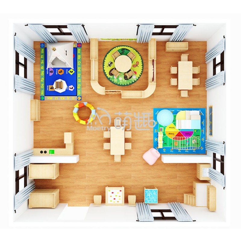 Classroom Furniture Factory - Modern Toddler Wooden Set Eco-Friendly Safety