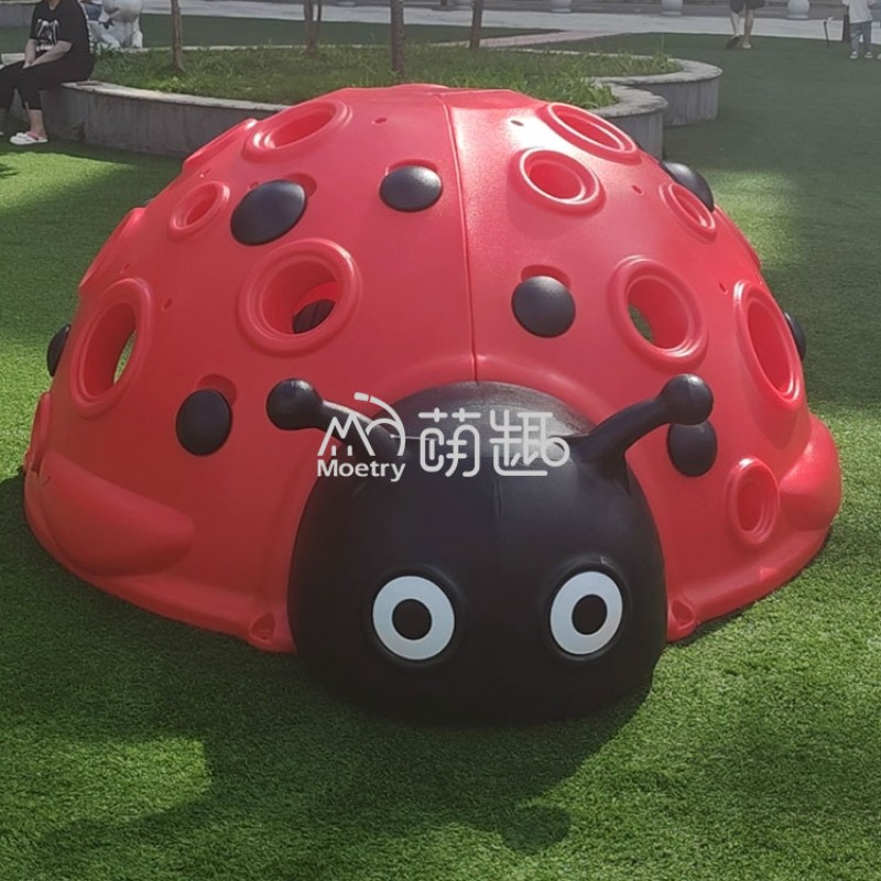 Ladybird Climber Supplier - Moetry Red Ladybird Shaped Dome Slide