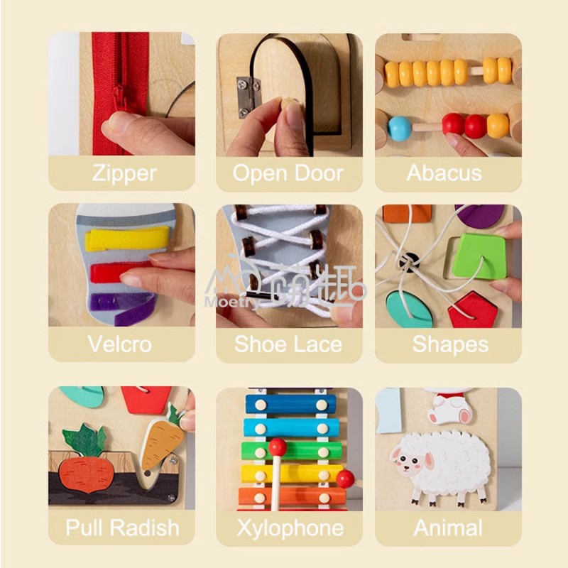 Steam Wall Supplier - Moetry Wall Mount Montessori Busy Board