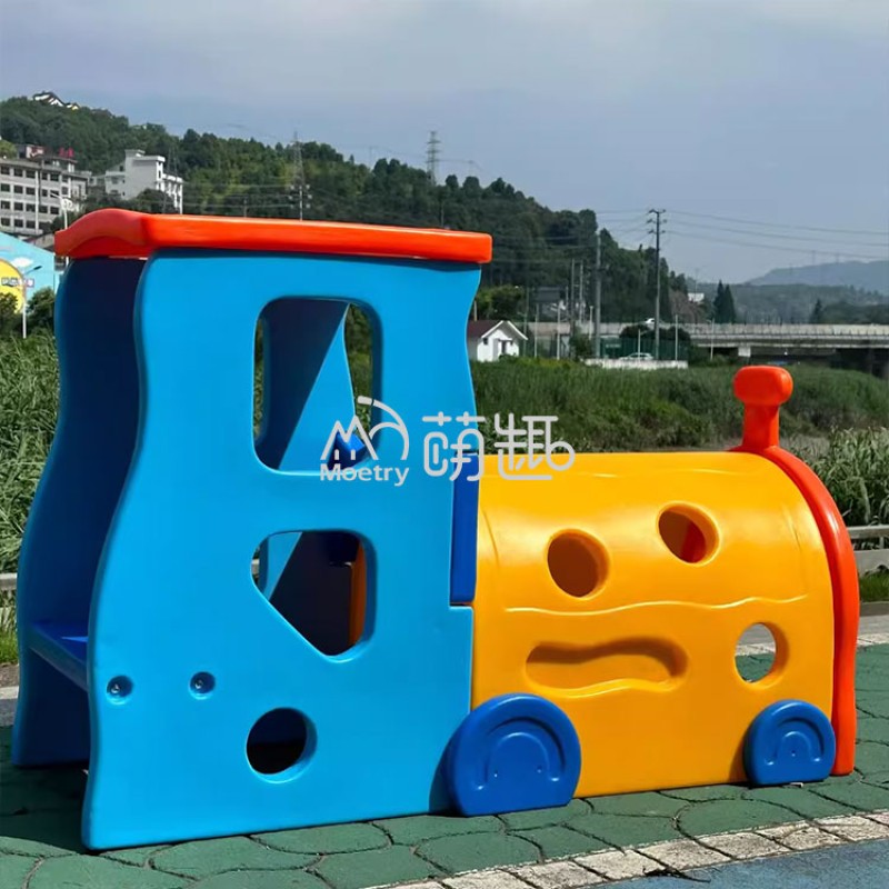 Play Tunnel Supplier - Moetry Train Shaped Plastic Tunnel Indoor Outdoor