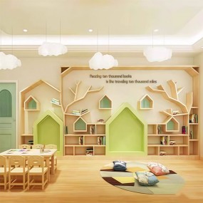 Library Design Supplier - Moetry Kindergarten Modern Reading Room Tree House