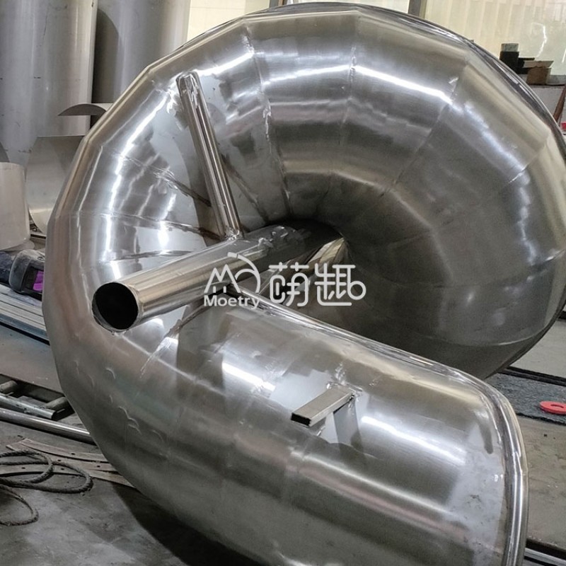 Spiral Slide Manufacturer - Moetry White Stainless Steel 360 Deck Slide