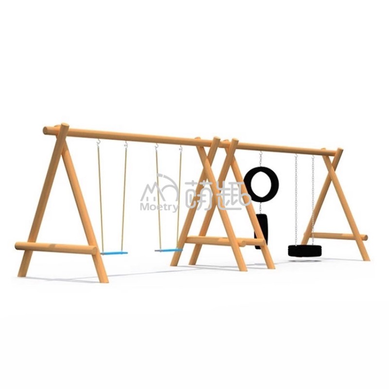 Swing Set Supplier - Moetry Wooden Swing Set Educational Outdoor
