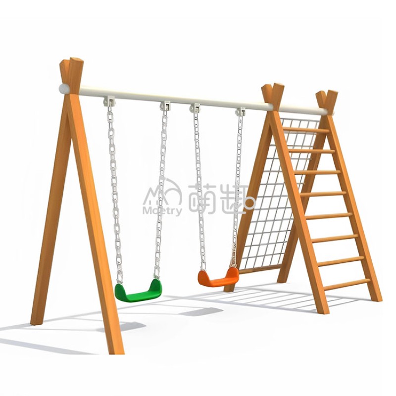 Swing Set Supplier - Moetry Wooden Swing Set Educational Outdoor