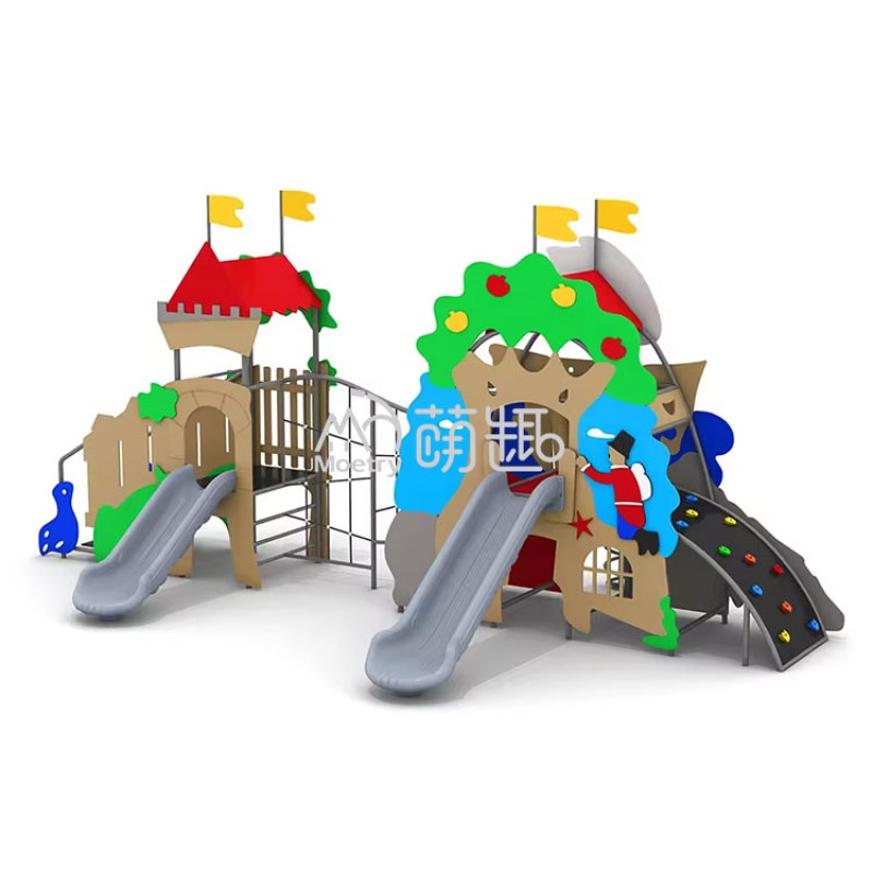 Farm Playground Supplier - Moetry Farm Theme Plastic Slide Climber