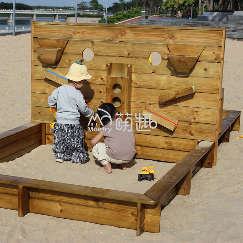 Sandpit Wall Factory - Moetry Kids Wooden Double Sided Sandpit