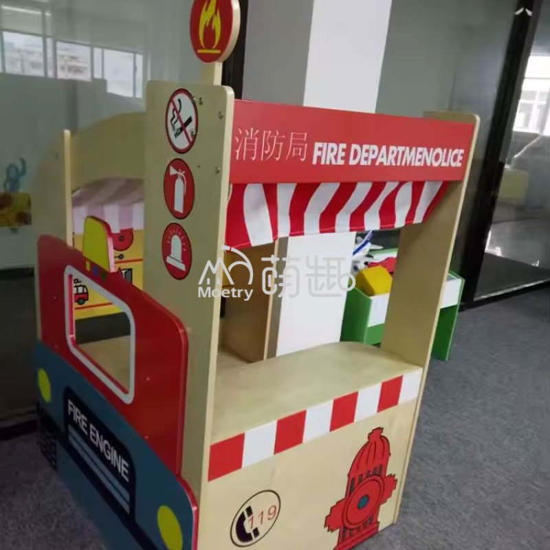 Fire Station Factory - Moetry Kids Fire Station Wooden Role Play