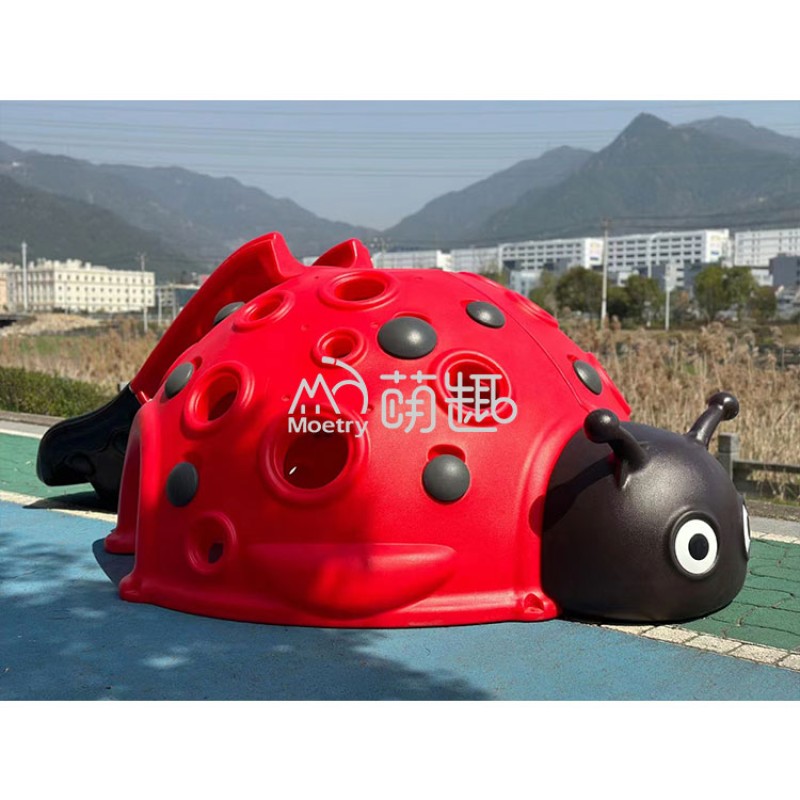 Ladybird Climber Supplier - Moetry Red Ladybird Shaped Dome Slide