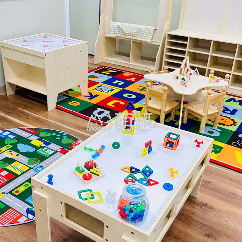 Daycare Furniture Factory - Montessori Safety Preschool Table Chair Set