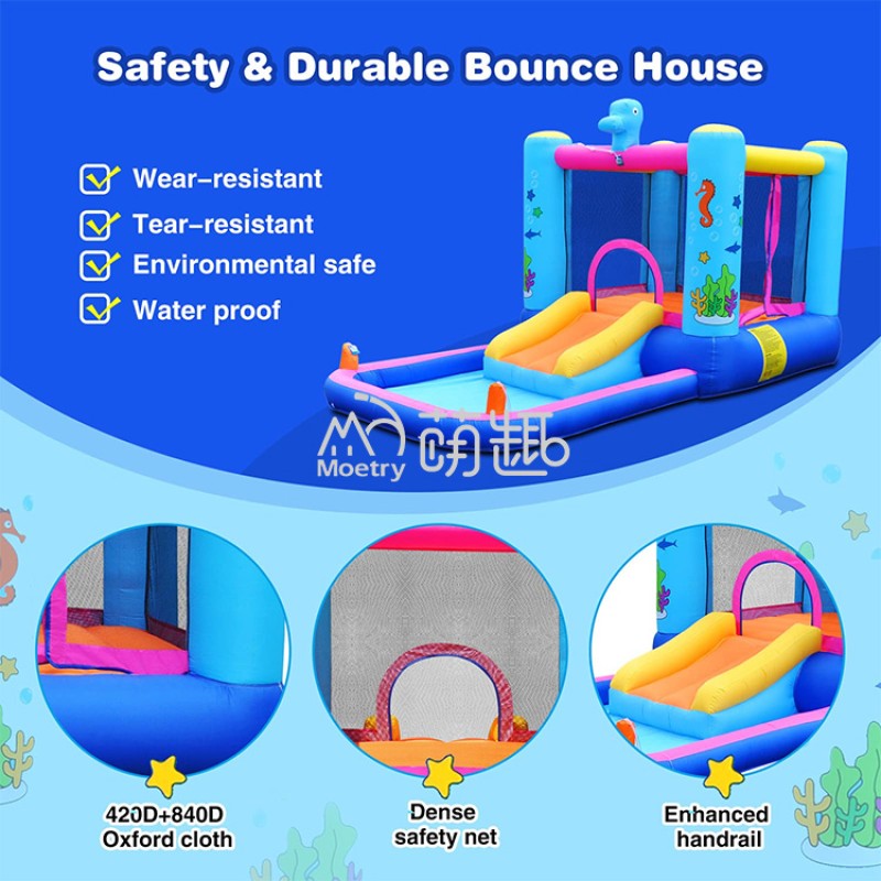 Jump House Factory - Ocean Theme Inflatable Jump House Bouncer