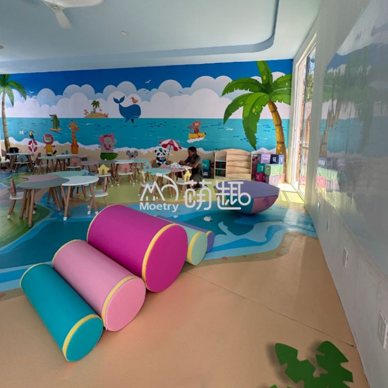 Ocean Table Supplier - Moetry Wood Table Ocean Theme Soft Play