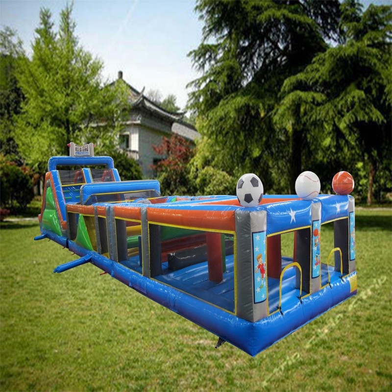 Inflatable Obstacle Course Factory - Train Theme Customized for Outdoor Sports