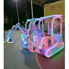 Electric Trampoline Manufacturer - Rotating Jumping Bed with Lights for Outdoor