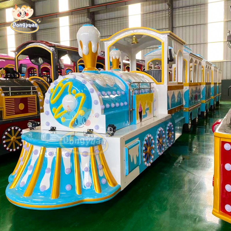 Battery Train Rides Manufacturer - 21 Seats Trackless Train for Shopping Mall