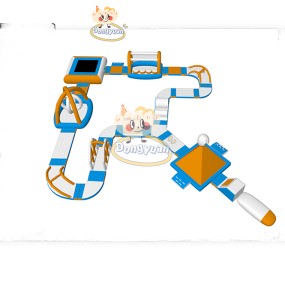 Inflatable Race Platform Supplier - Custom Shark Rally for Water Park Resort