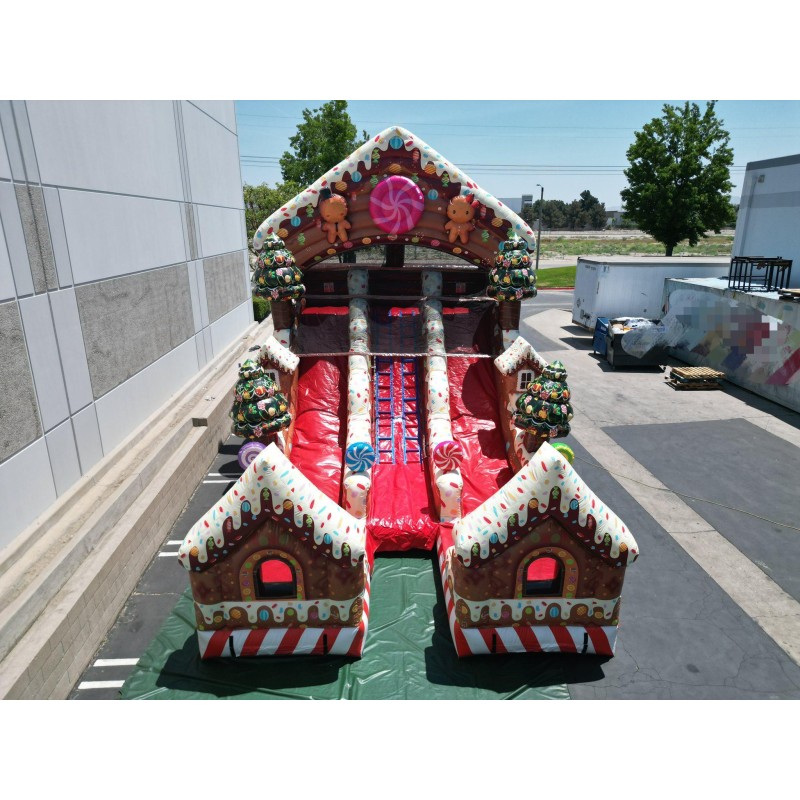 Inflatable Castle Factory - Custom PVC Gingerbread Design with Slide