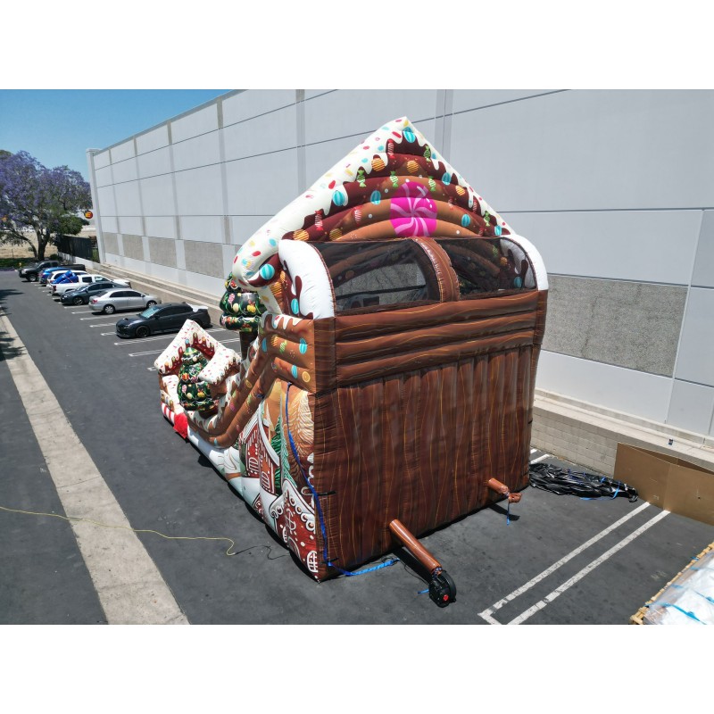 Inflatable Castle Factory - Custom PVC Gingerbread Design with Slide