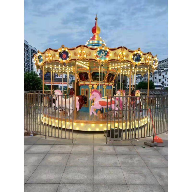 Carousel Rides Factory - Vertical Electric Carousel Amusement Equipment for Kids