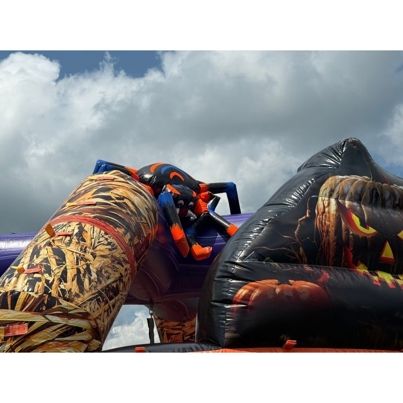 Inflatable Castle Manufacturer - Halloween Haunted Design with Witch Hat Roof