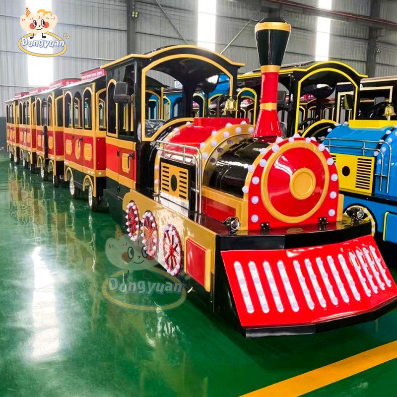 Battery Train Rides Manufacturer - 21 Seats Trackless Train for Shopping Mall