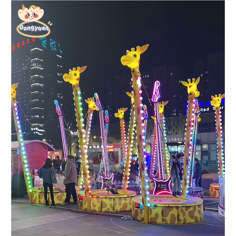 Children's Trampoline Supplier - Electric Rotating Jumping Bed with Lights