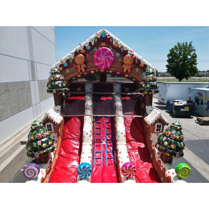 Inflatable Castle Factory - Custom PVC Gingerbread Design with Slide