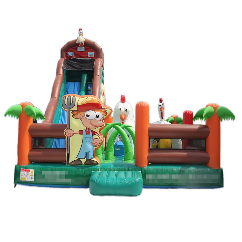 Inflatable Castle Manufacturer - Blue Coconut Tree Slide for Outdoor Playground