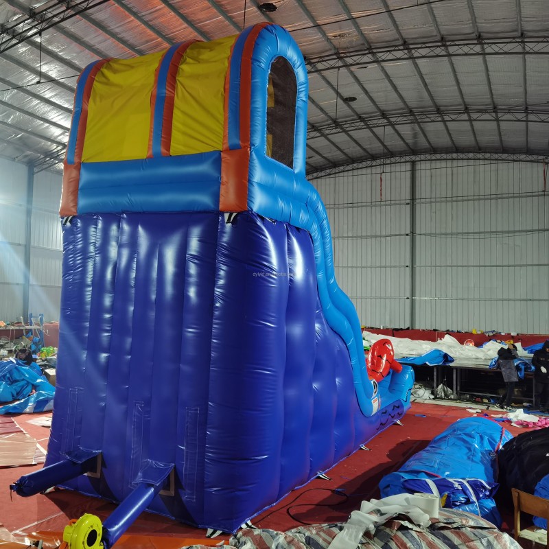 Inflatable Bouncy Castle Supplier - PVC Octopus Double Slide for Outdoor Parks