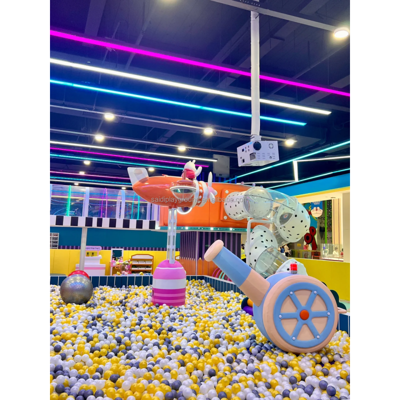 Indoor Playground Factory - Hot Sale Candy Theme Wooden Slide Ball Pool