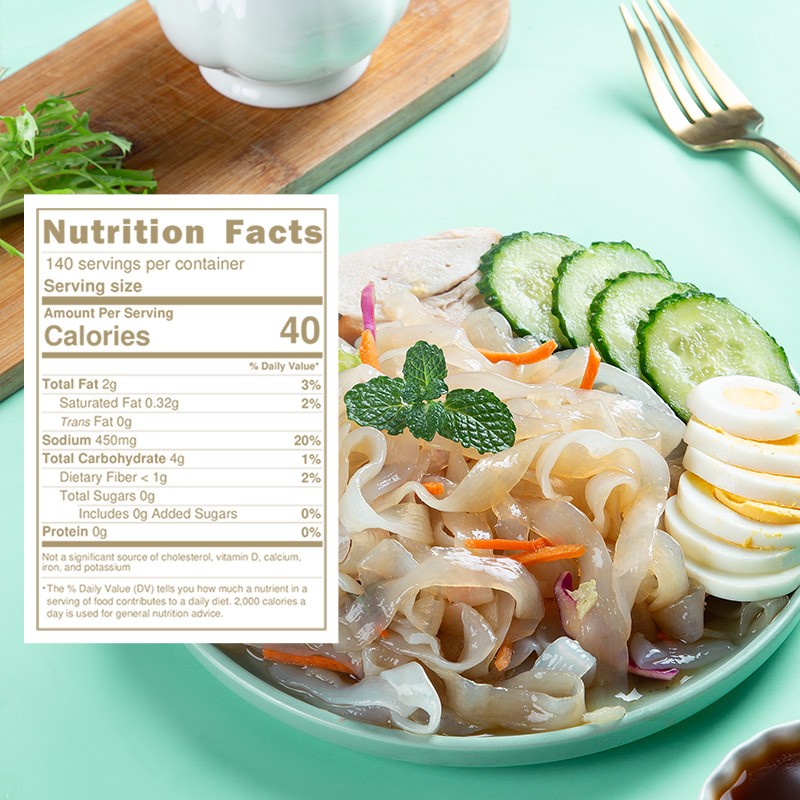 Vegan Low Carb Konjac Noodles Sauce Keto Ready Salad With Vinaigrette Flavor