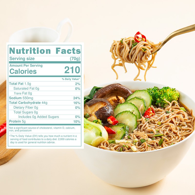 Plant-Based Protein Instant Ramen Noodle Cup Miso Flavor Easy Ramen Microwaveable Ramen Soup Mix