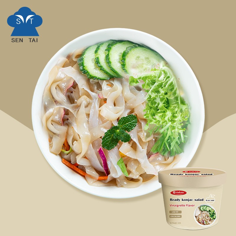 Vegan Low Carb Konjac Noodles Sauce Keto Ready Salad With Vinaigrette Flavor