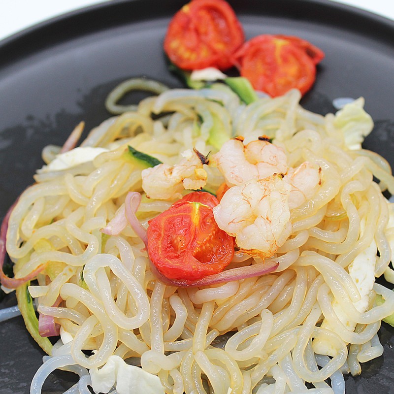 Ready-Cooked Gluten-Free Konjac Shirataki Noodles Instant Glucomannan Pasta Packaged in Bag for Adults