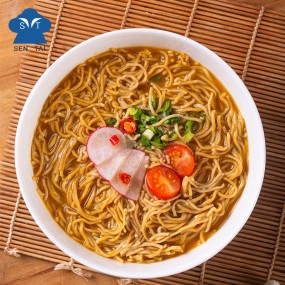 High Protein Low Carb Instant Ramen Noodles with Spicy Beef Flavor Keto-Friendly Meals in Bag Packaging