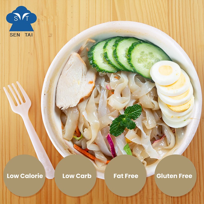 Vegan Low Carb Konjac Noodles Sauce Keto Ready Salad With Vinaigrette Flavor