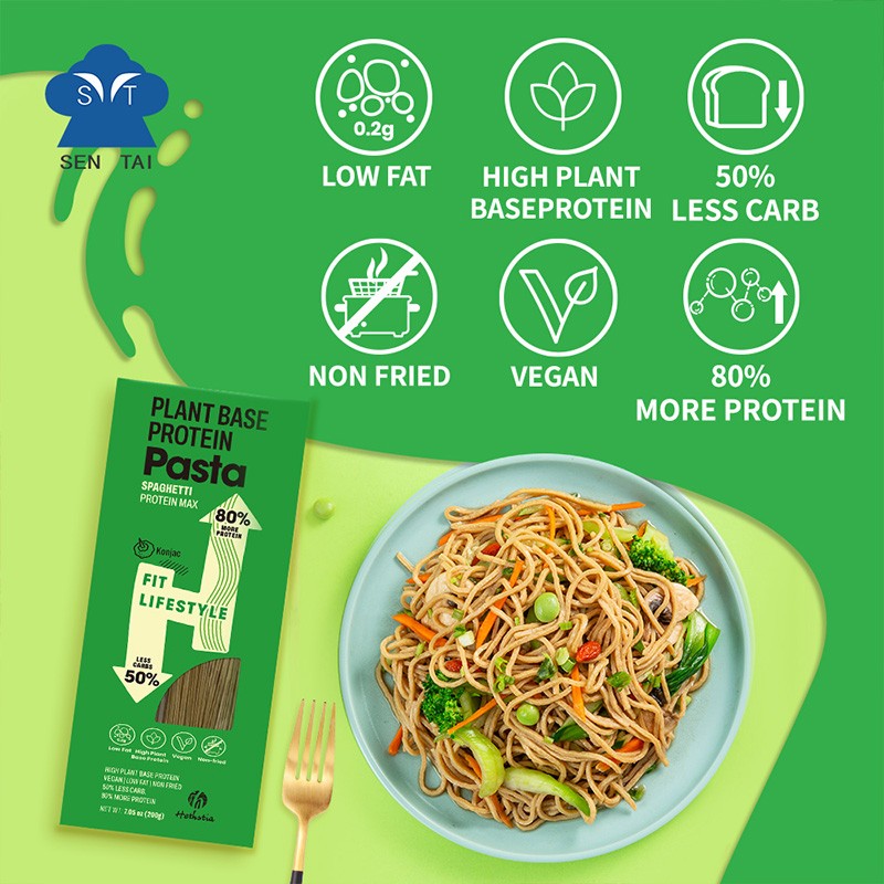 Egg Free Quick Cooking Fitness High Protein Pasta Plant Based Keto Friendly Pea Noodle